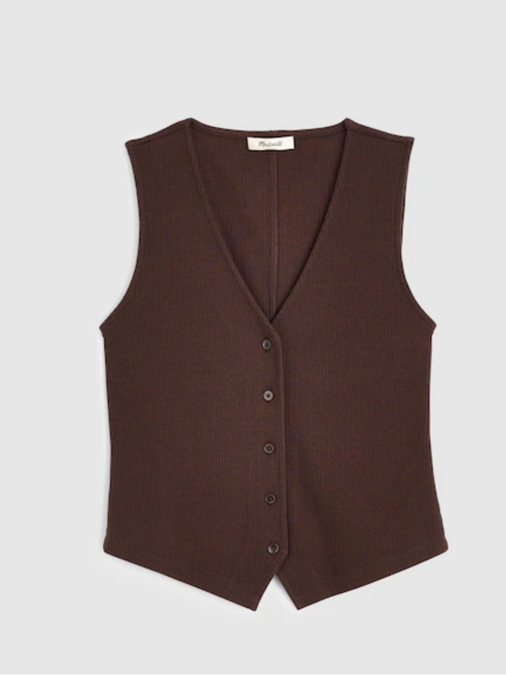 nwt madewell ribbed V-neck vest